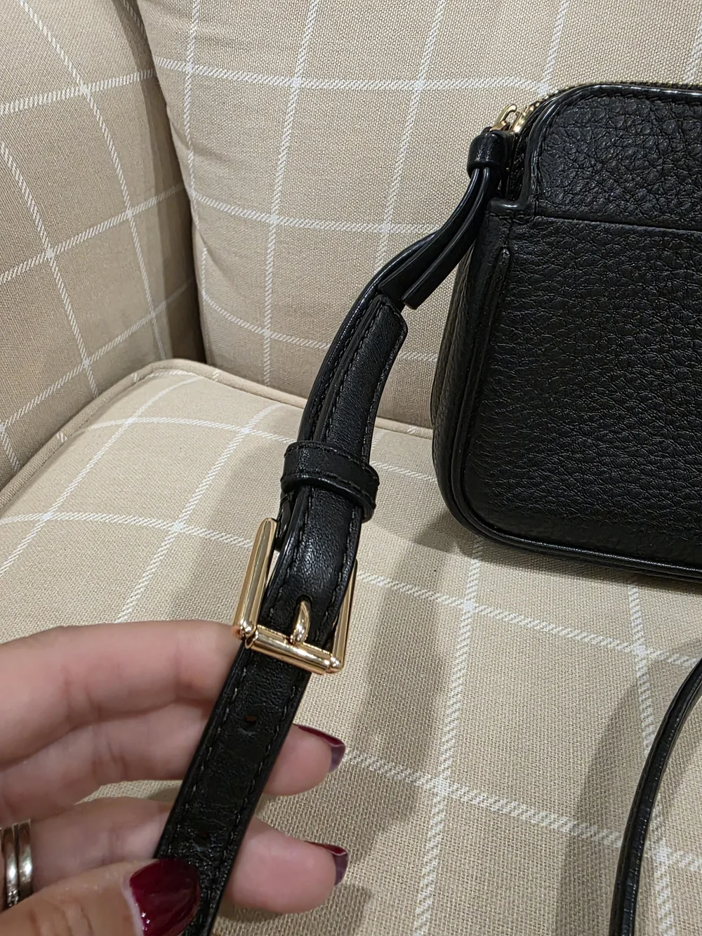 Tory Burch Black Pebbled Leather Crossbody Bag - Used Once
